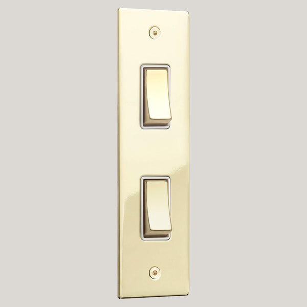 White Inserts/2G White/Ambassador Square 2G White/Polished Brass Unlacquered