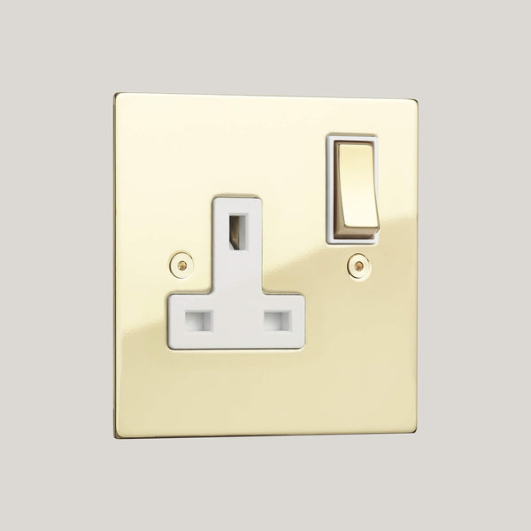 White Inserts/1G White/Ambassador Square 1G White/Polished Brass Unlacquered
