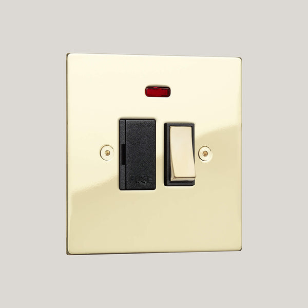 Black Inserts/Ambassador Square Black/Polished Brass Unlacquered