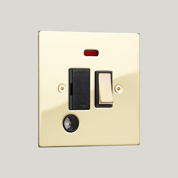 Black Inserts/Ambassador Square Black/Polished Brass Unlacquered