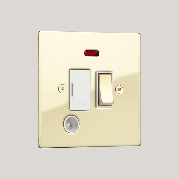 White Inserts/Ambassador Square White/Polished Brass Unlacquered
