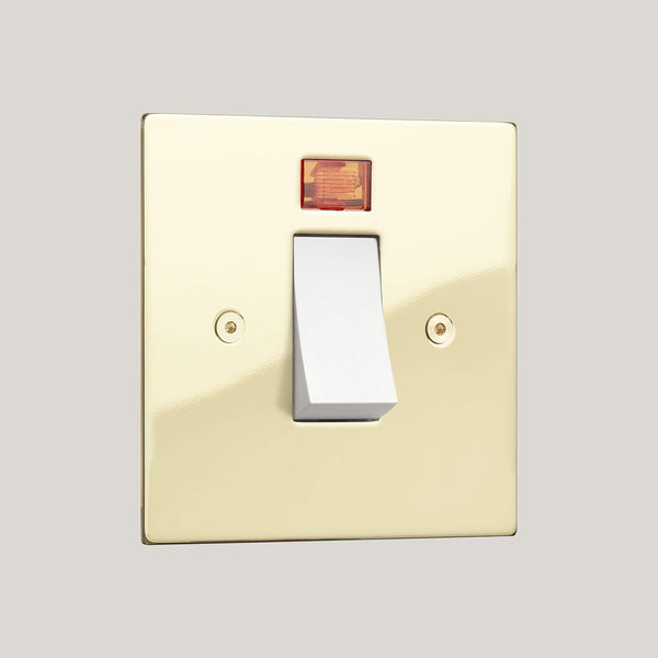 White Inserts/White Led/1G Led White/Ambassador Square 1G-Led White/Polished Brass Unlacquered