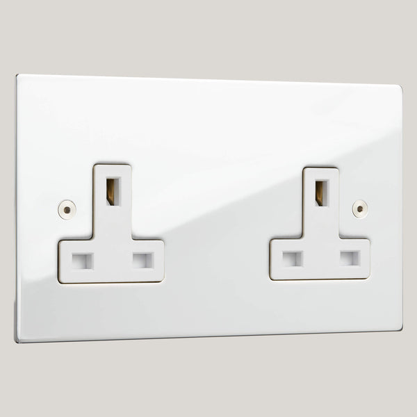 White Inserts/2G White/Ambassador Square 2G White/Polished Chrome
