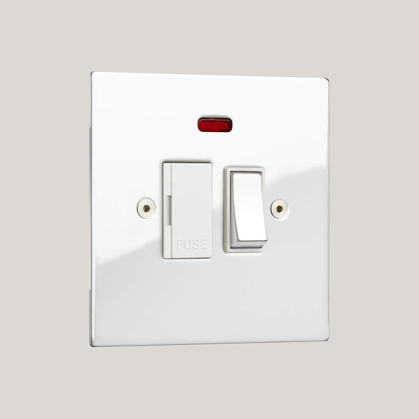 White Inserts/Ambassador Square White/Polished Chrome