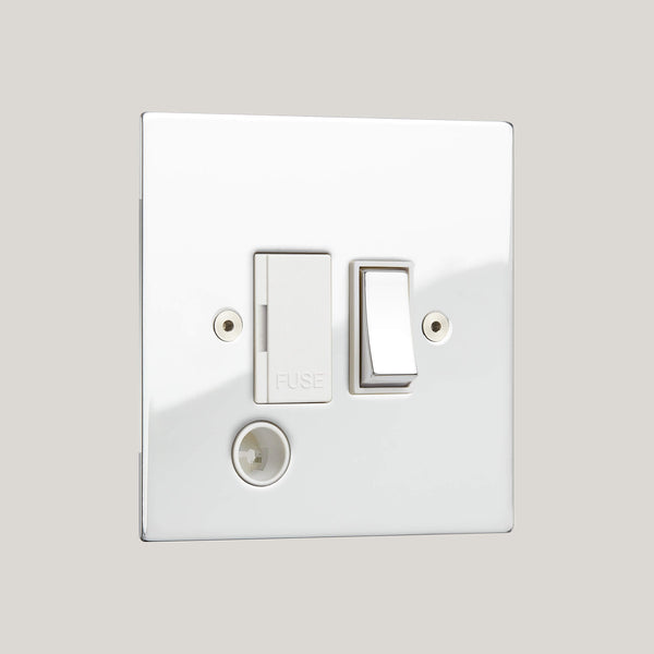 White Inserts/Ambassador Square White/Polished Chrome