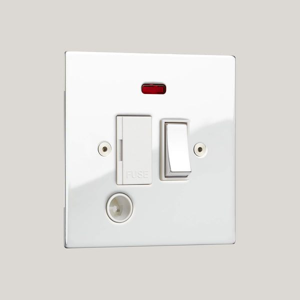 White Inserts/Ambassador Square White/Polished Chrome