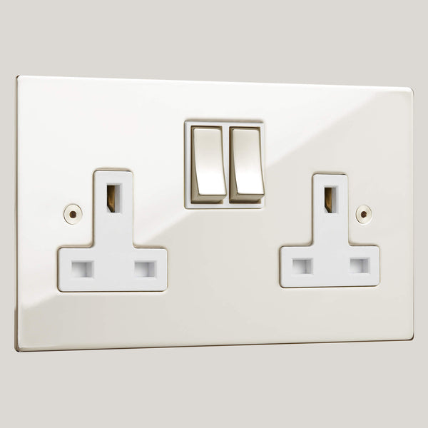 White Inserts/2G White/Ambassador Square 2G White/Polished Nickel