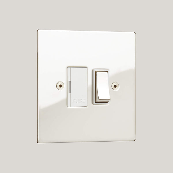 White Inserts/Ambassador Square White/Polished Nickel