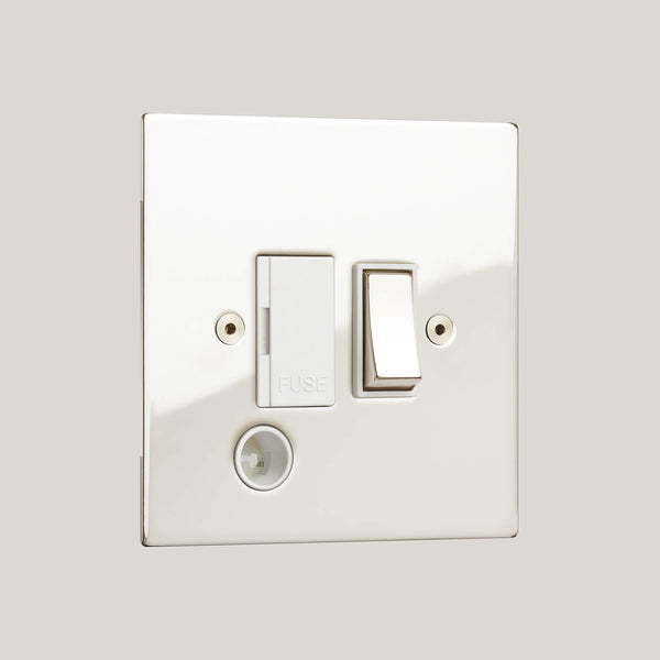 White Inserts/Ambassador Square White/Polished Nickel