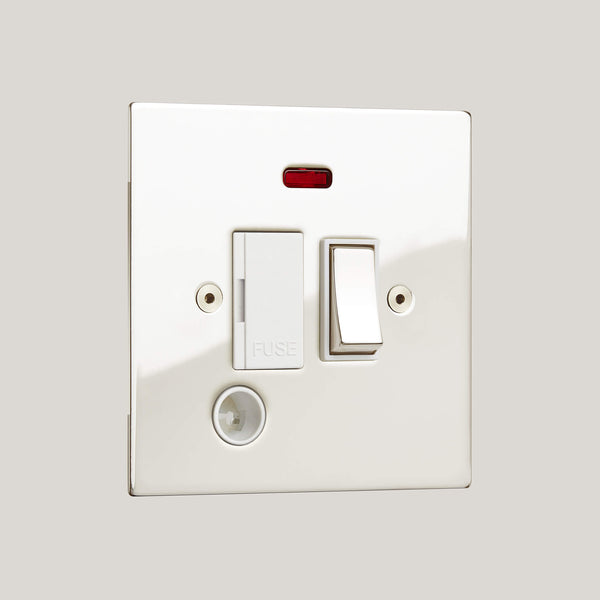 White Inserts/Ambassador Square White/Polished Nickel