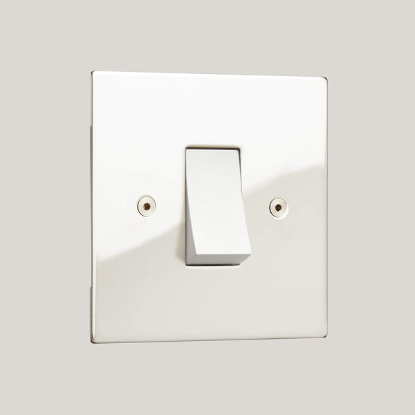 White Inserts/White No-Led/1G No-Led White/Ambassador Square 1G-No-Led White/Polished Nickel