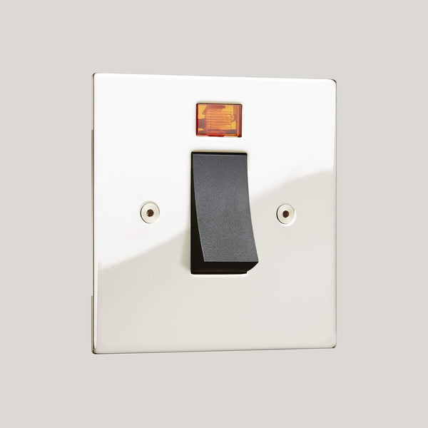 Black Inserts/Black Led/1G Led Black/Ambassador Square 1G-Led Black/Polished Nickel