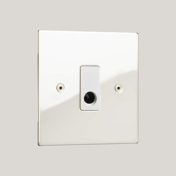 White Inserts/Ambassador Square White/Polished Nickel