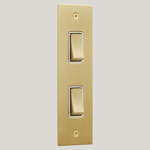 White Inserts/2G White/Ambassador Square 2G White/Satin Brass