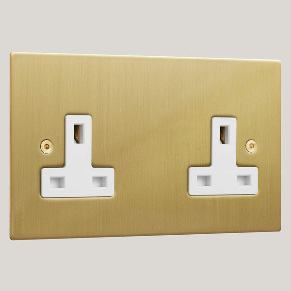White Inserts/2G White/Ambassador Square 2G White/Satin Brass