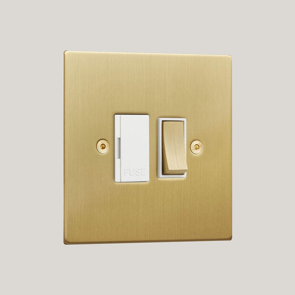 White Inserts/Ambassador Square White/Satin Brass