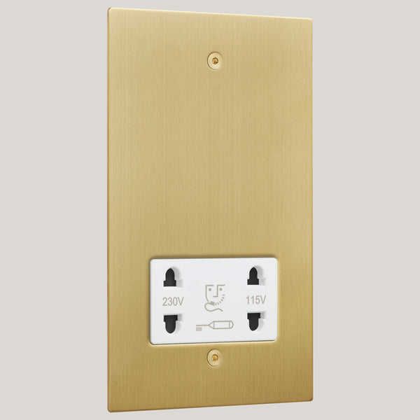 White Inserts/1G White/Ambassador Square 1G White/Satin Brass