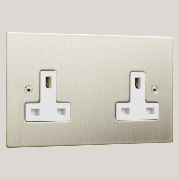 White Inserts/2G White/Ambassador Square 2G White/Satin Nickel