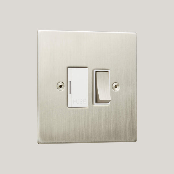 White Inserts/Ambassador Square White/Satin Nickel