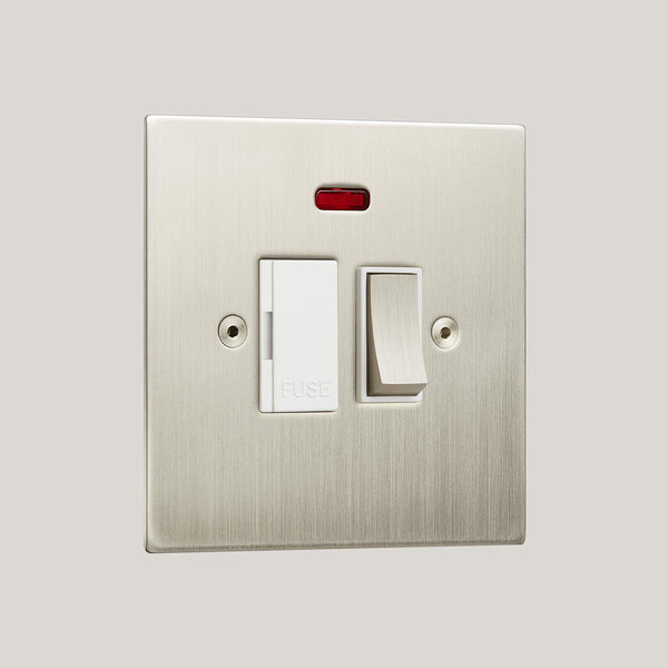 White Inserts/Ambassador Square White/Satin Nickel