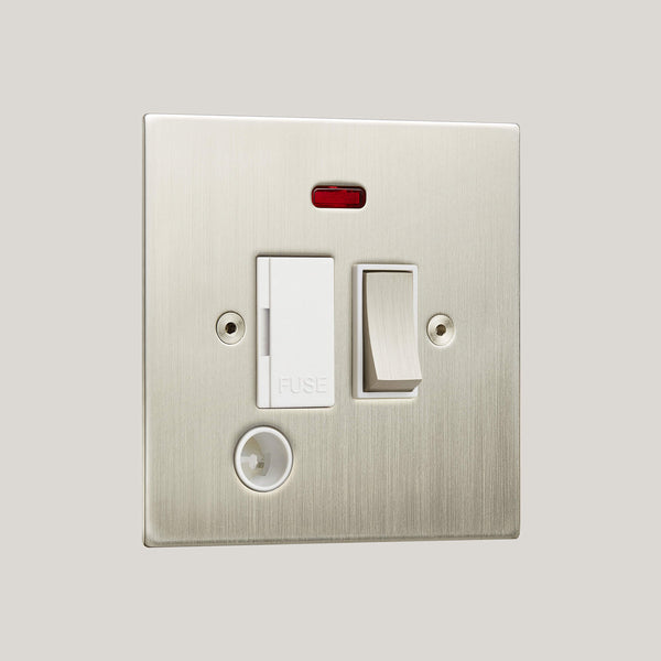 White Inserts/Ambassador Square White/Satin Nickel