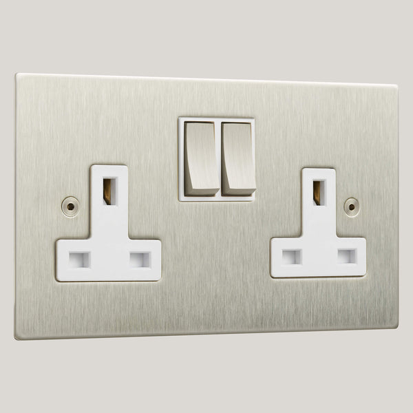 White Inserts/2G White/Ambassador Square 2G White/Satin Stainless