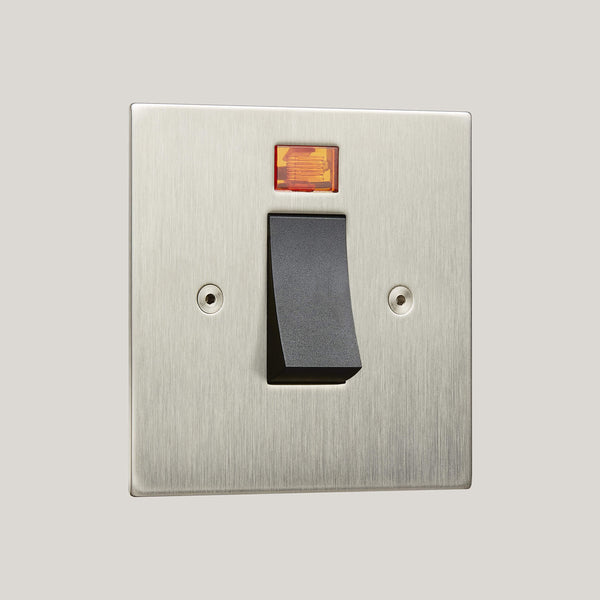 Black Inserts/Black Led/1G Led Black/Ambassador Square 1G-Led Black/Satin Stainless