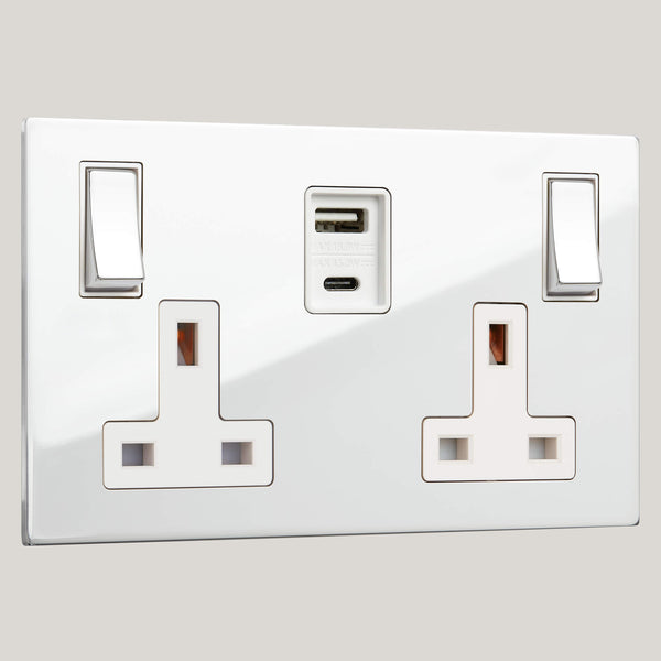 WHITE INSERTS/2G White-45W/Renaissance 2G White-45W/Polished Chrome