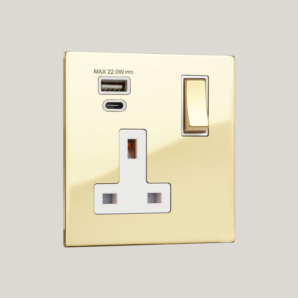 WHITE INSERTS/1G White-22W/Renaissance 1G White-22W/Polished Brass