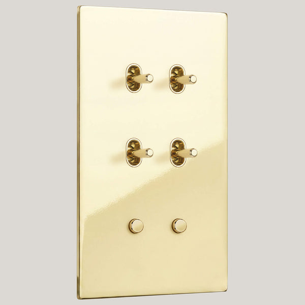 Vertical/6G-Vertical/Renaissance 6G-Vertical-Toggle-Round/Polished Brass