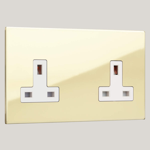 White Inserts/2G White/Renaissance 2G White/Polished Brass Unlacquered