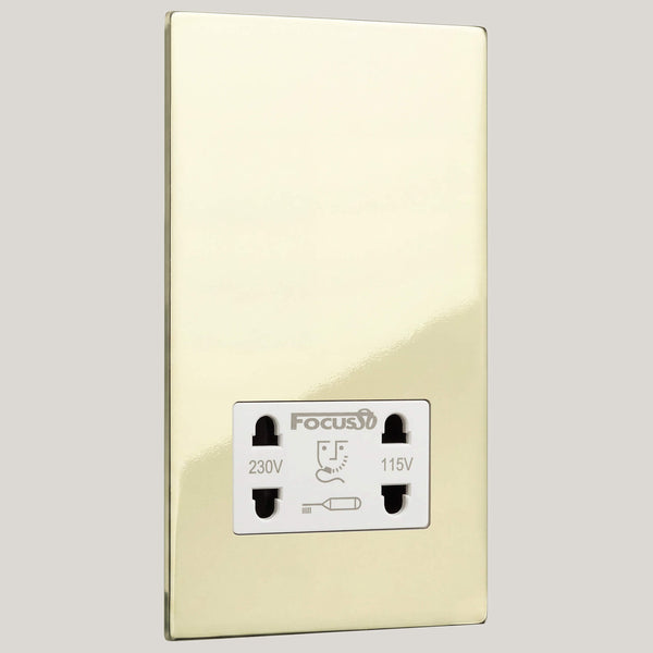 White Inserts/1G White/Renaissance 1G White/Polished Brass Unlacquered