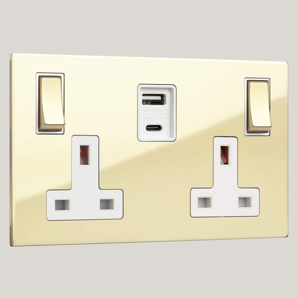 WHITE INSERTS/2G White-45W/Renaissance 2G White-45W/Polished Brass Unlacquered