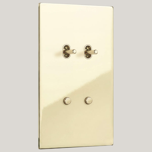 Vertical/4G-Vertical/Renaissance 4G-Vertical-Toggle-Round/Polished Brass Unlacquered