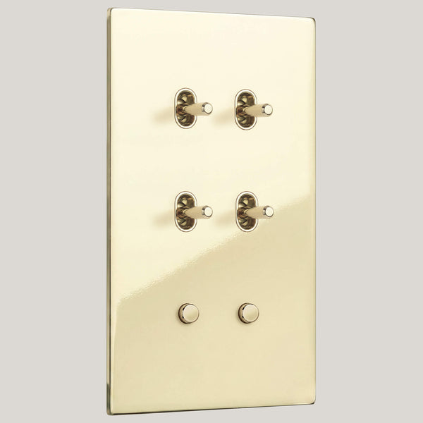 Vertical/6G-Vertical/Renaissance 6G-Vertical-Toggle-Round/Polished Brass Unlacquered