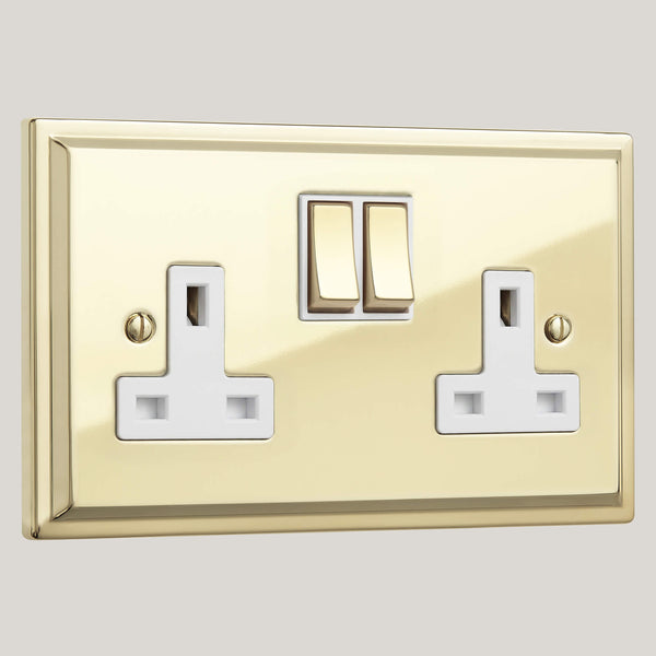 White Inserts/2G White/Sheraton 2G White/Polished Brass Unlacquered