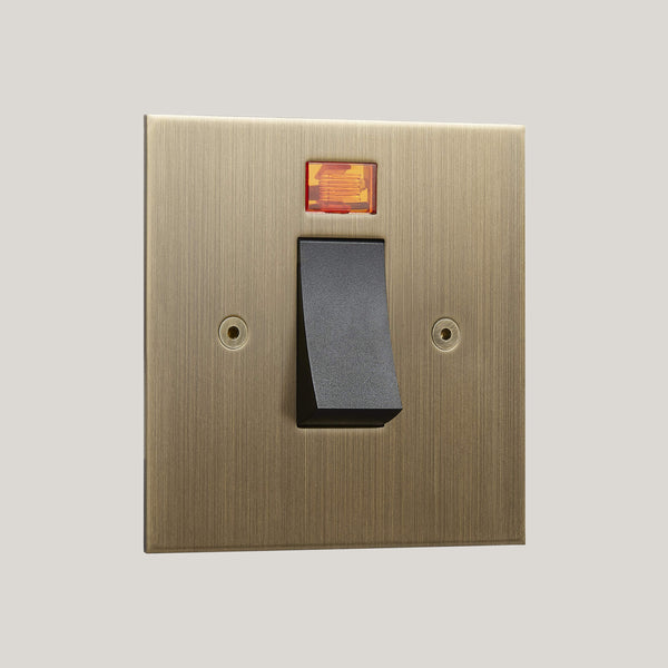 Black Inserts/Black Led/1G Led Black/True Edge 1G-Led Black/Antique Brass