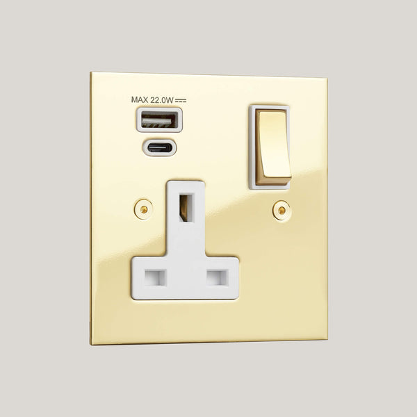White Inserts/1G White-22W/True Edge 1G White-22W/Polished Brass