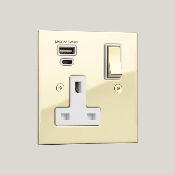 White Inserts/1G White-22W/True Edge 1G White-22W/Polished Brass Unlacquered
