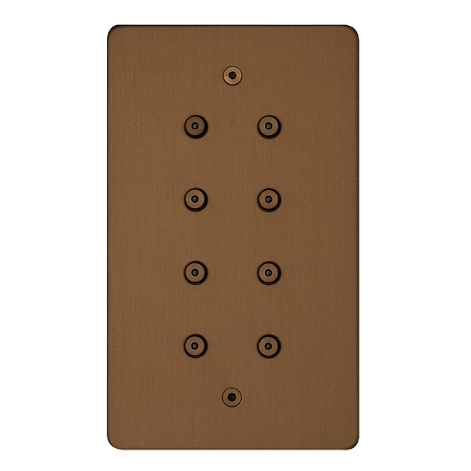 2-gang-vertical-8-button-with-LED-bronze-antique-control-switches-Focus-SB