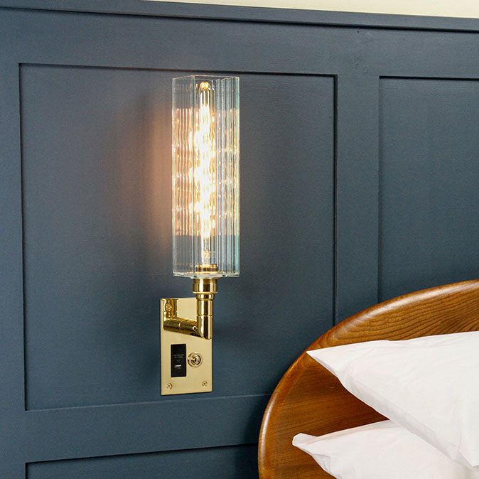 Ambassador Wall Light reeded glass
