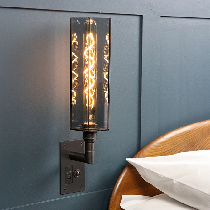 Ambassador Wall Light smoked glass
