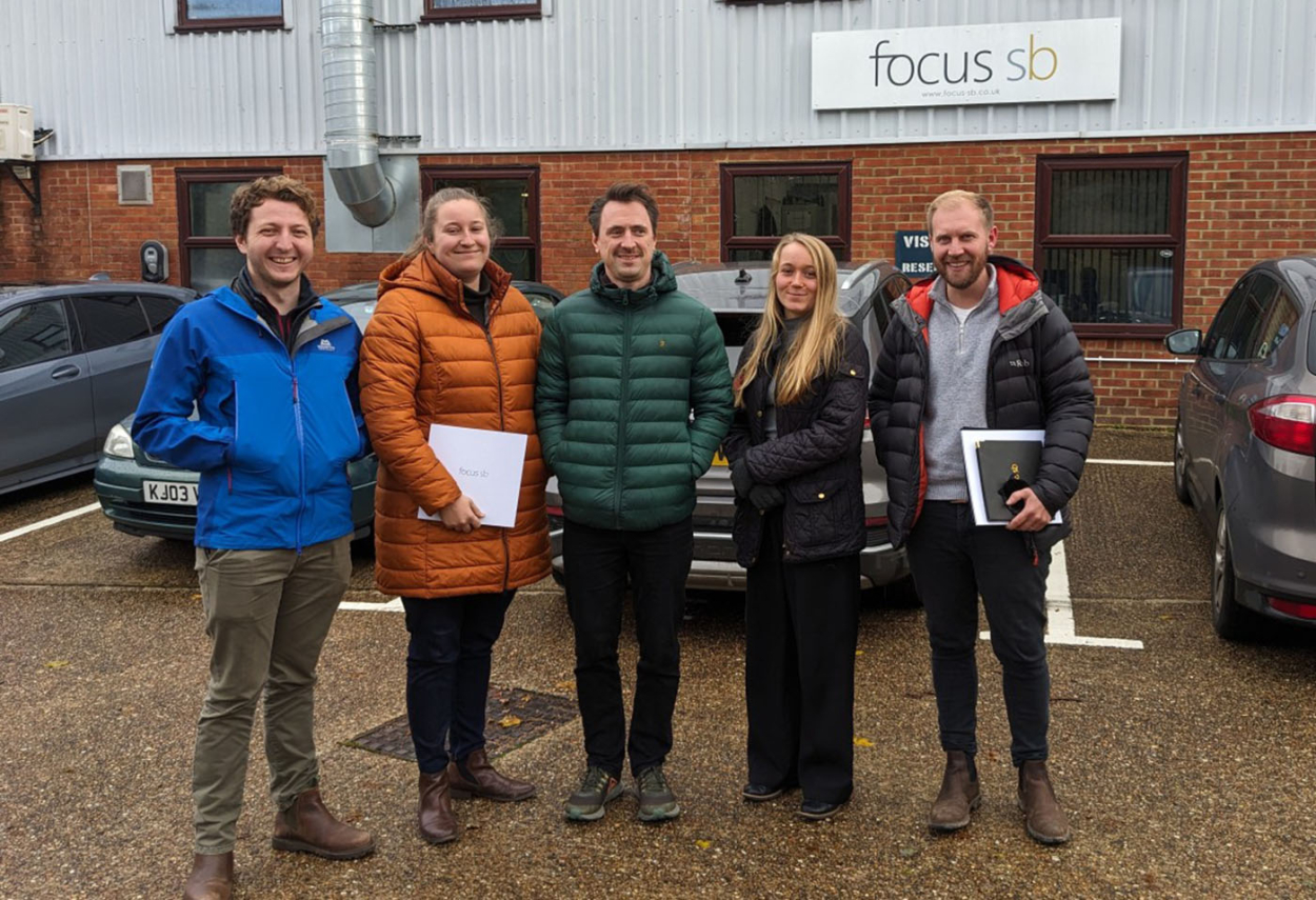 RX Architects visit Focus SB, Rob Pollard Director and Architect (RIBA) pictured first from right.