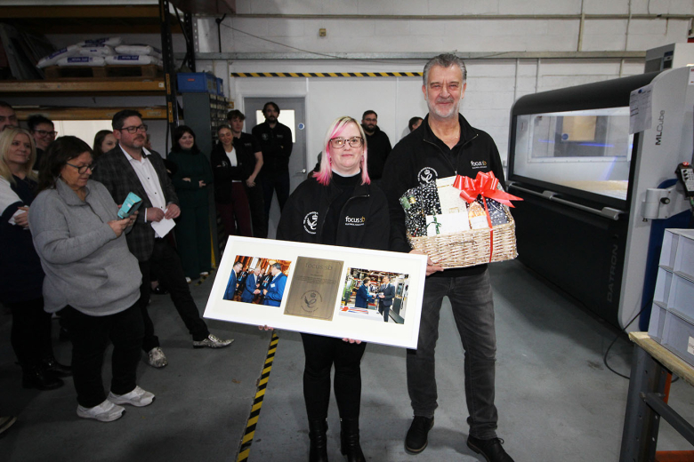 Sales Office Manager, Terri Hoey with MD, Gary Stevens.