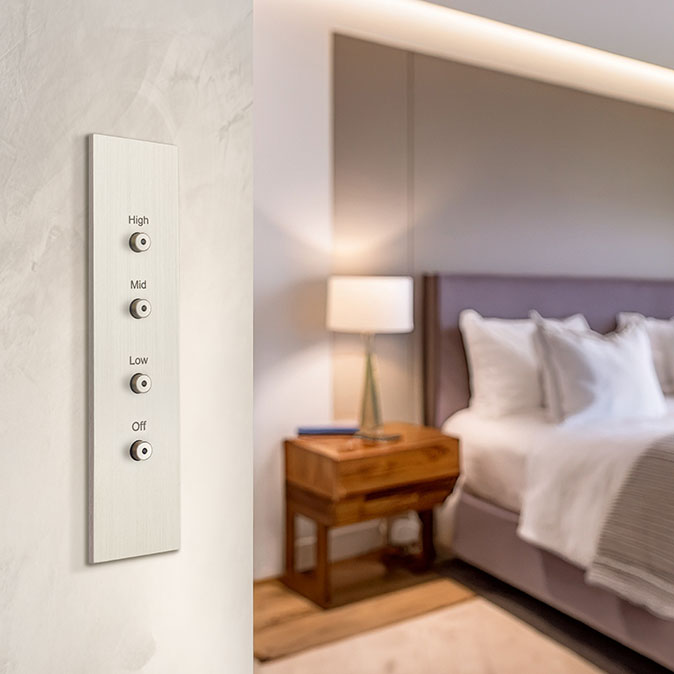 4G low-voltage round button architrave switch with laser marking Renaissance Roma