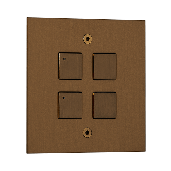 4-gang-2-buttons-LED-bronze-antique-control-switches-Focus-SB