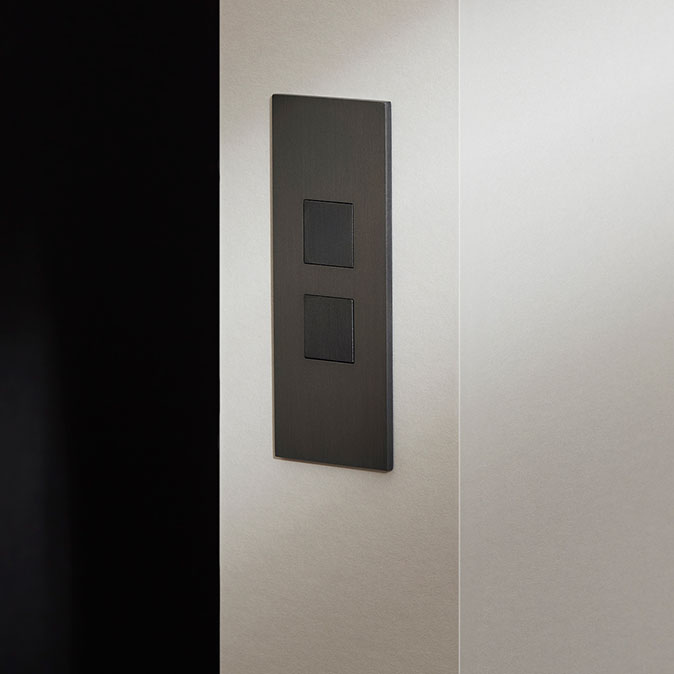 2G low-voltage square button architrave keypad switch Umber 