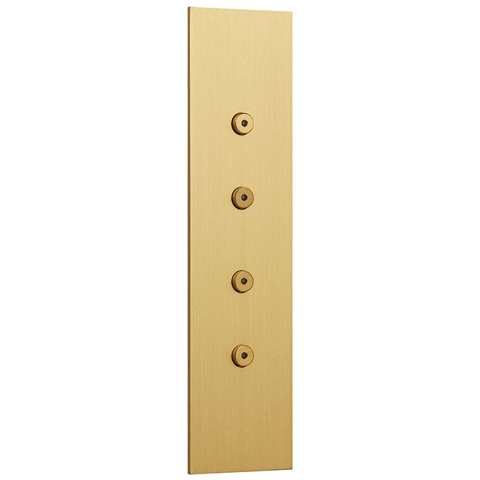 4G low-voltage round button architrave keypad switch with LED Ochre