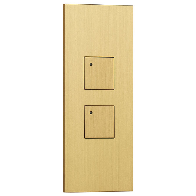2G low-voltage square button architrave keypad switch with LED Ochre