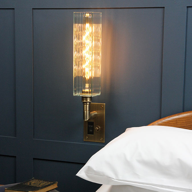 Ambassador Wall Light reeded glass